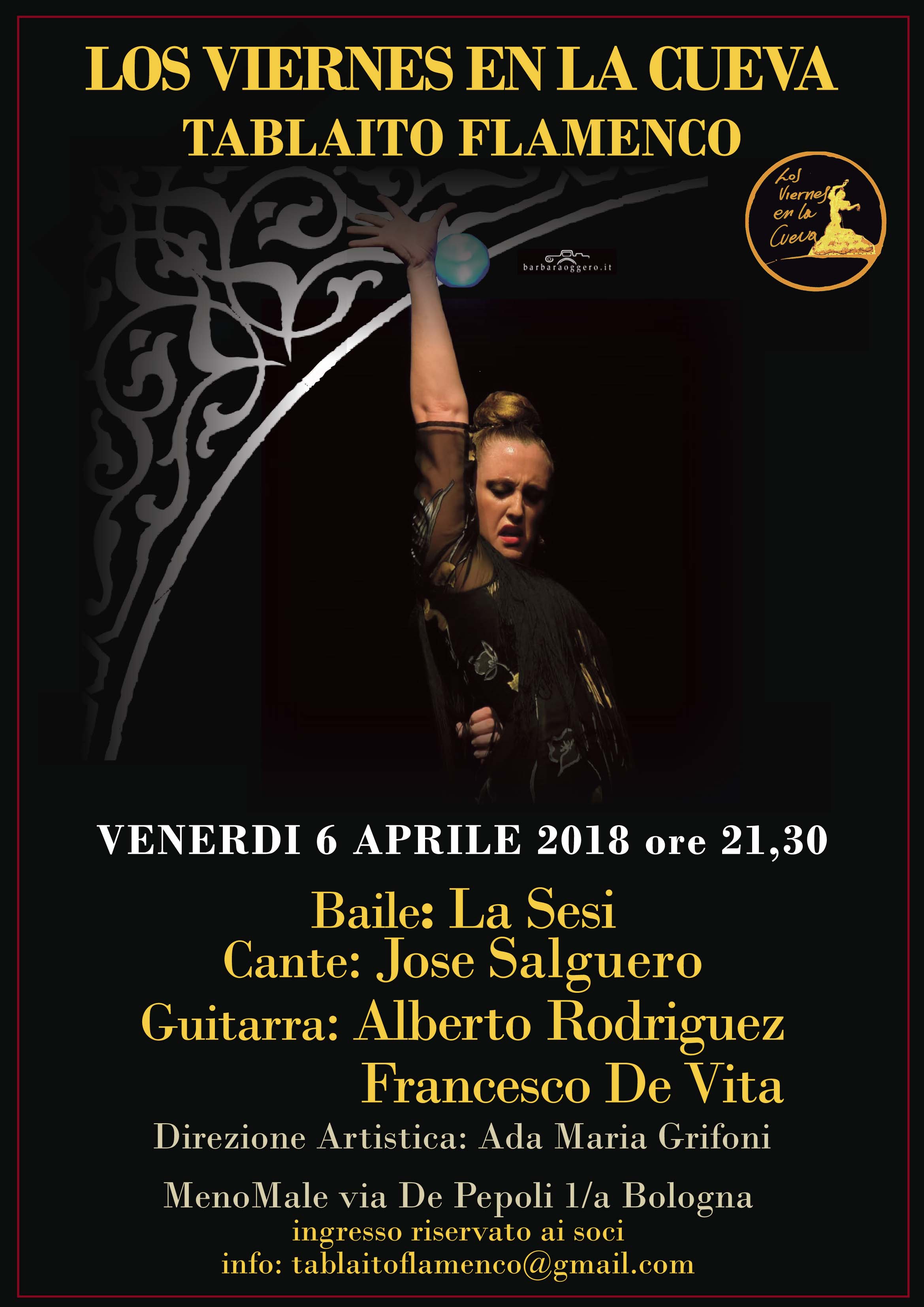 tablao flamenco Bologna centro Los Viernes en la Cueva La sesi